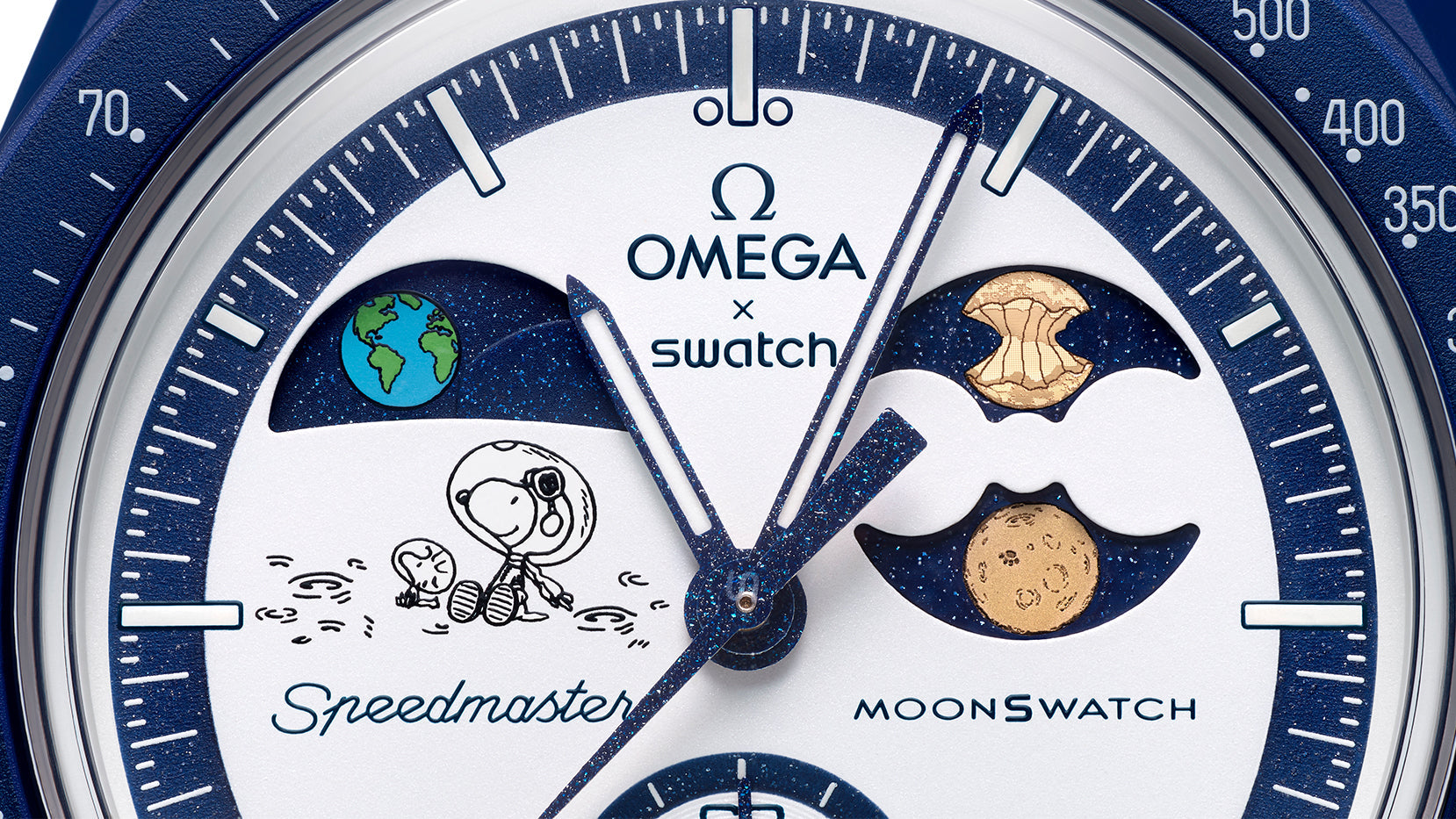 新品！OMEGA × スウォッチ　コラボ　misson to the moon ムーンスウォッチに“月から見た地球”に着想を得た新作が登場