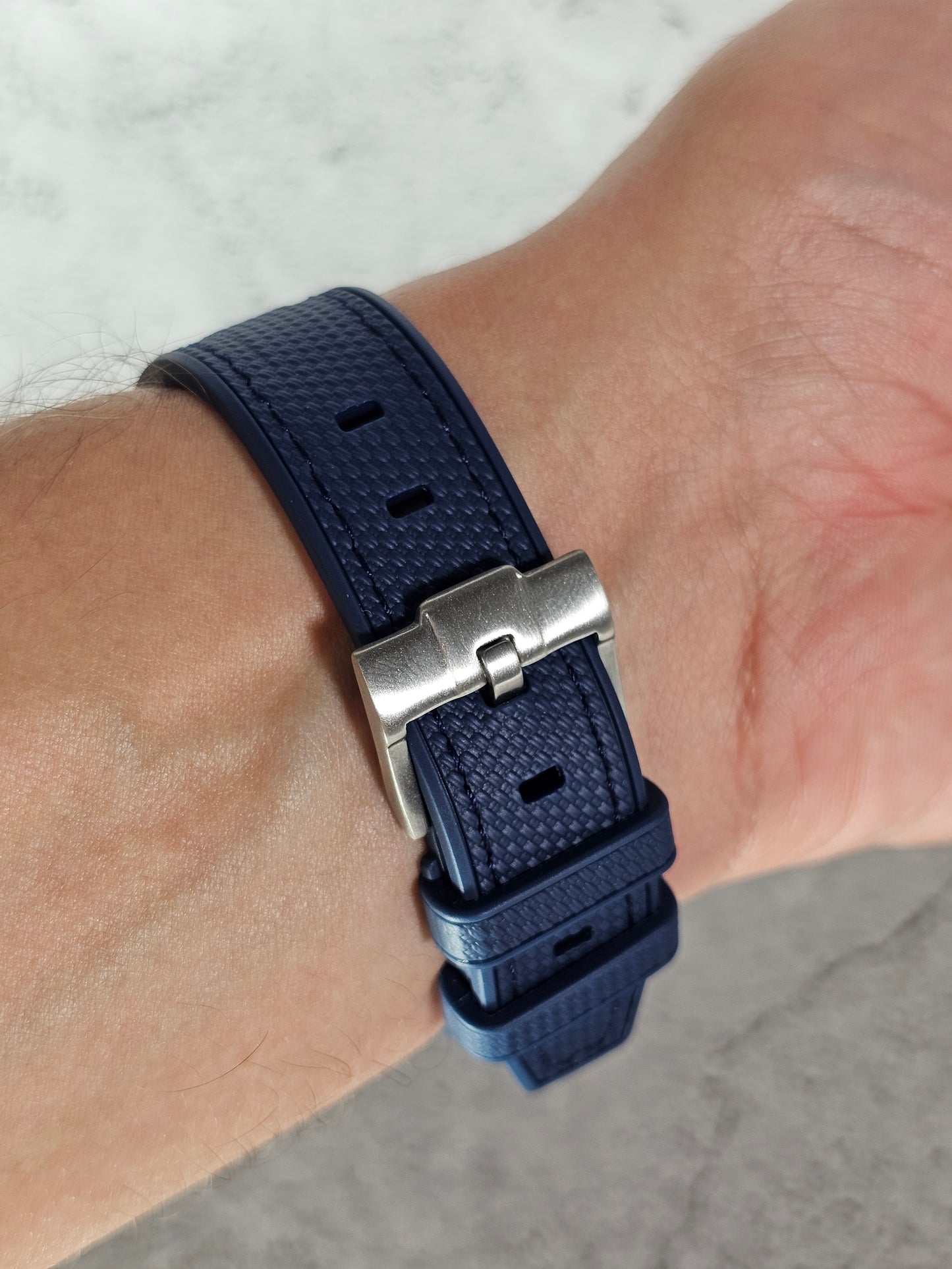 Omega X Swatch MoonSwatch Strap: Navy Rubber Woven - Moon