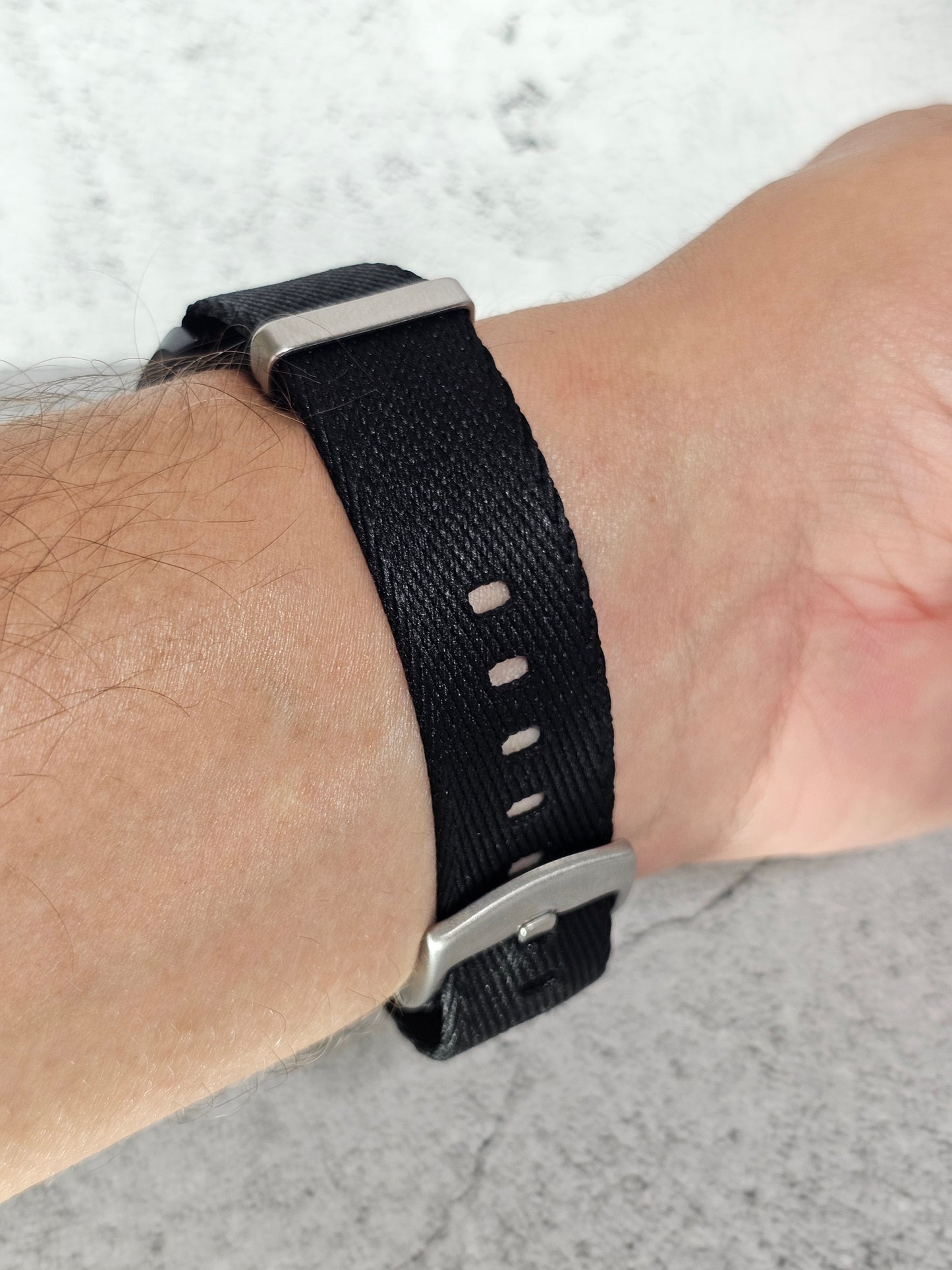 Military Fabric Strap for Omega x Swatch MoonSwatch – Mission to Mercury – Black