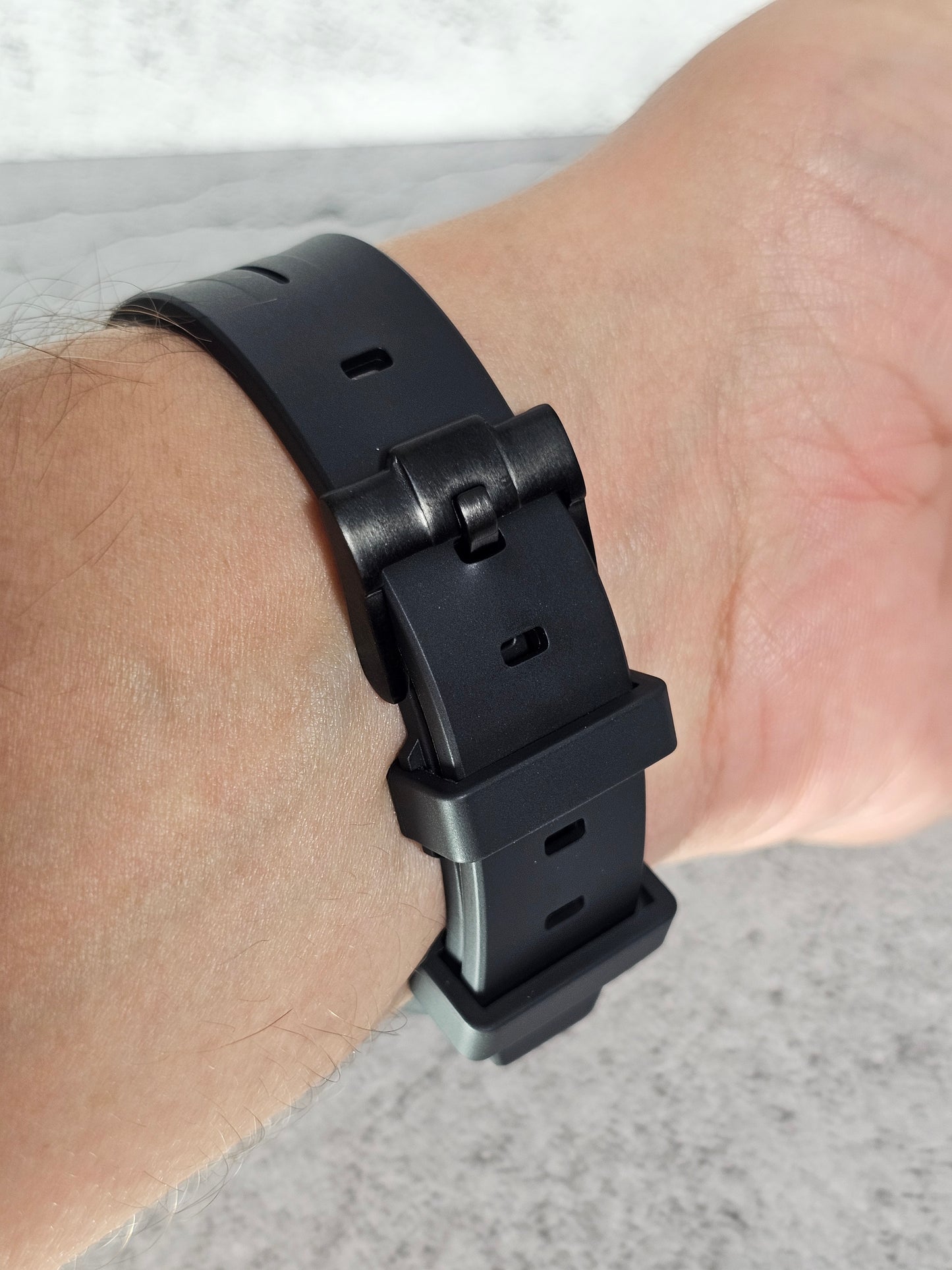 Rubber Curved Strap for Omega x Swatch MoonSwatch – Mission on Earth: Lava – Black