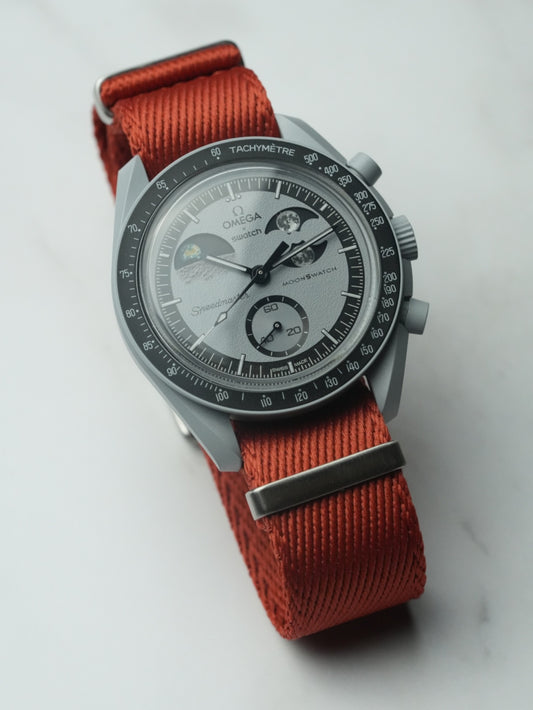 Military Fabric Strap for Omega x Swatch MoonSwatch – Mission to EarthPhase – Copper