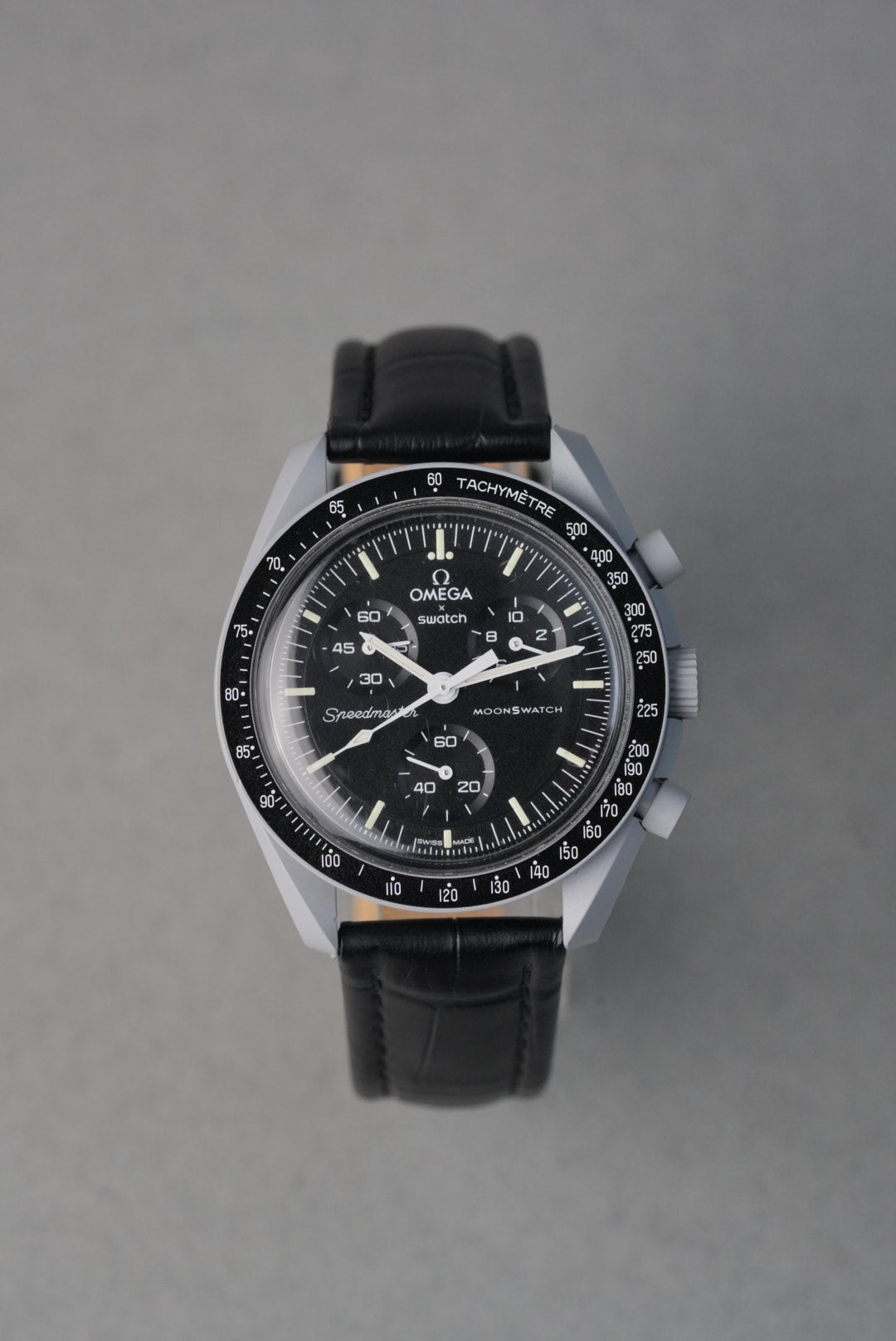 Embossed Leather Strap for Omega x Swatch MoonSwatch – Mission to