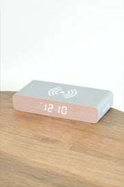 Karlsson Retro Flat LED Alarm Clock with Wireless Charger