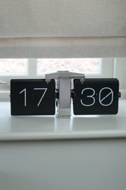 Karlsson Retro Table or Wall Flip Clock - Black