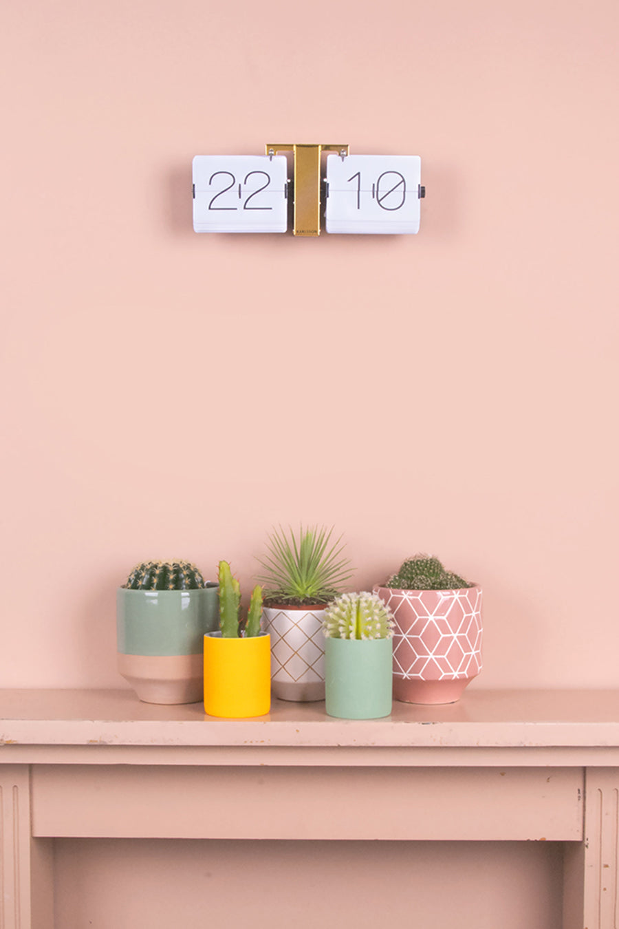 Karlsson Retro Table or Wall Flip Clock - White