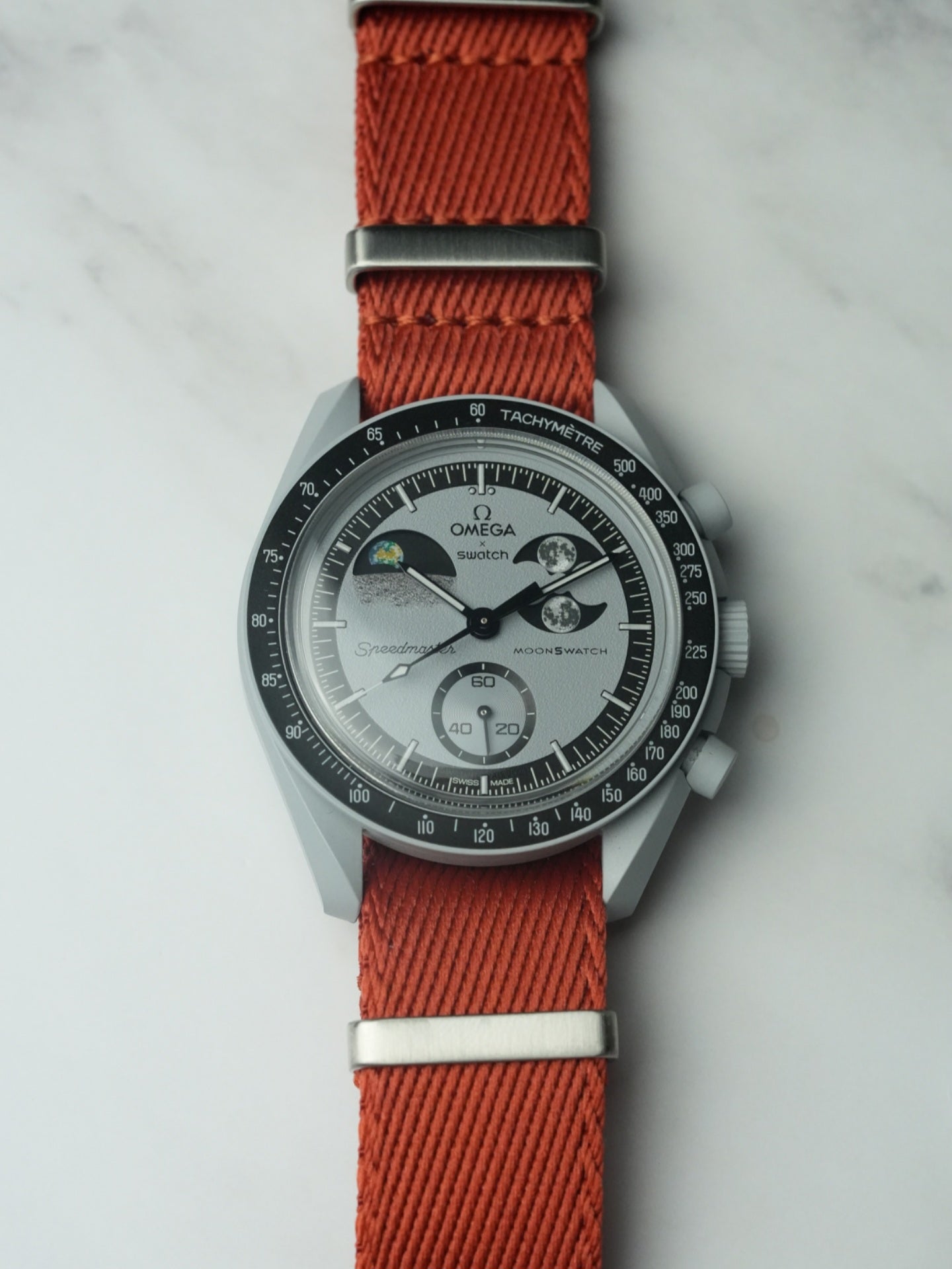 Omega X Swatch Earthphase MoonSwatch Strap: Premium NATO - Copper