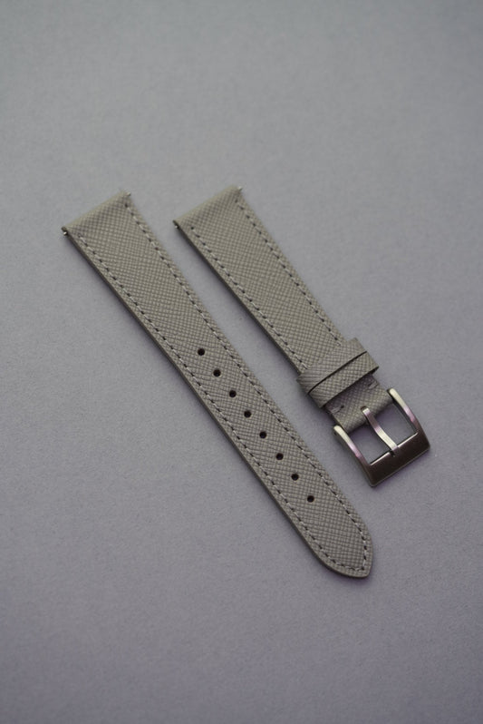 Saffiano leather strap grey 2025 strap replacement for Omega Seamaster