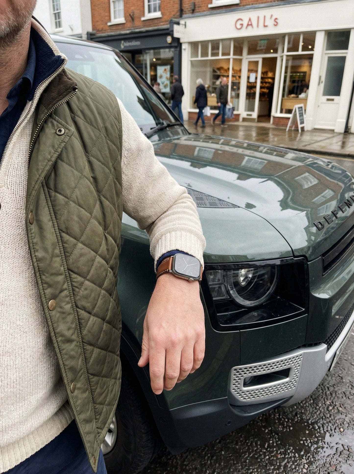 Fine Grain Calfskin Leather Strap for Apple Watch