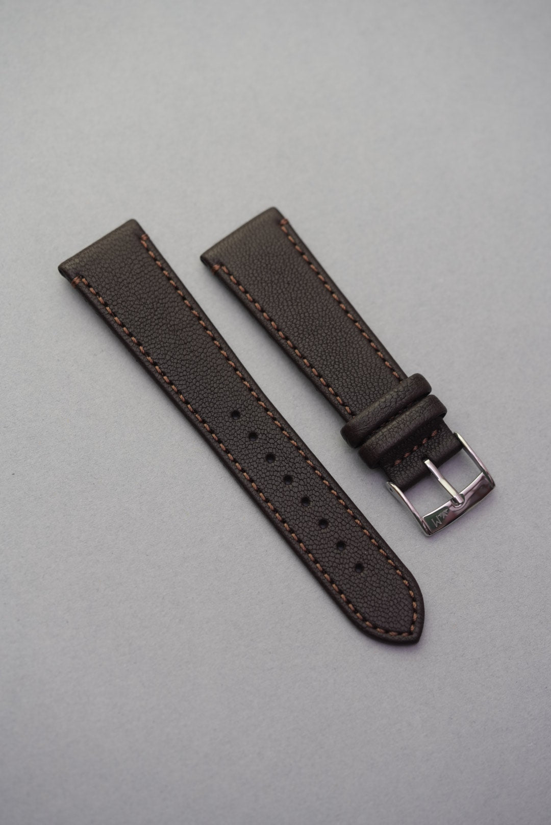 Cortado chestnut sheepskin watch strap strap replacement for Omega Seamaster
