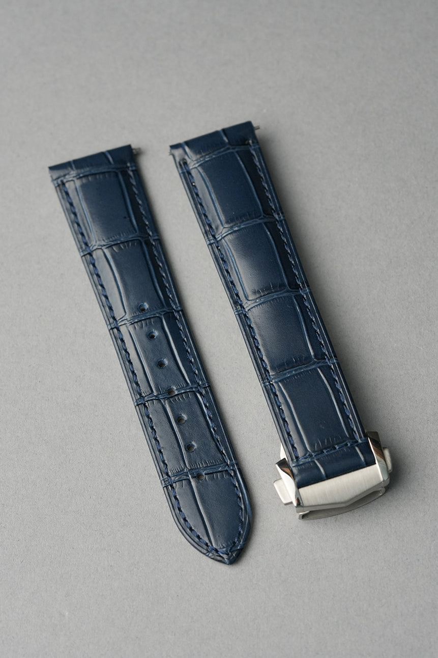 Embossed Alligator Deployant Leather Watch Strap – 19/20/21/22mm