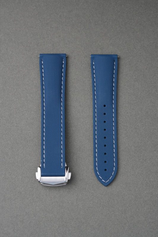 Sailcloth Effect FKM Rubber Strap with Deployant Clasp 20mm-22mm