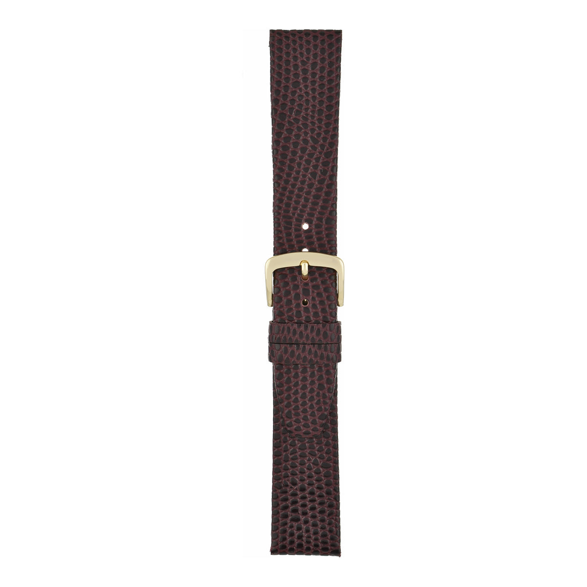 Flat Lizard Grain Leather Watch Strap