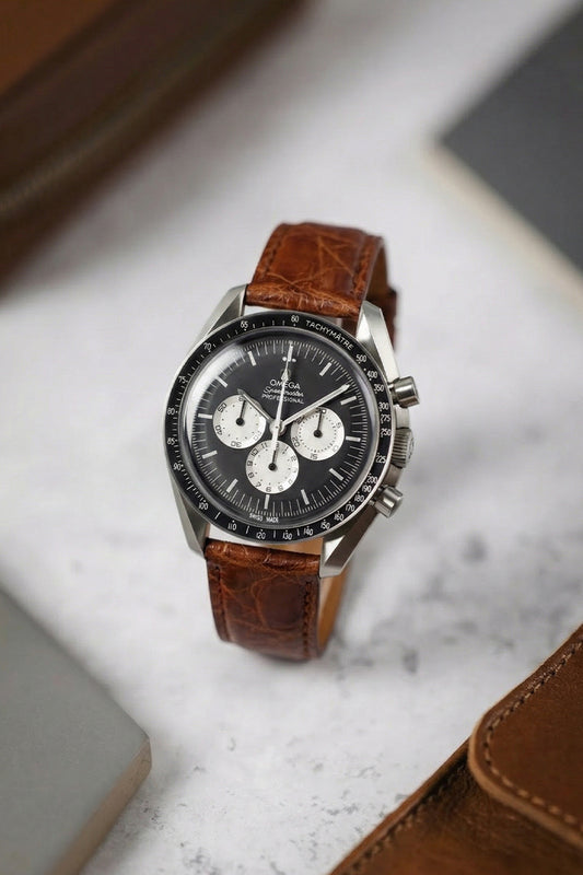 Colombian Crocodile Leather Strap for the Omega Speedmaster Professional