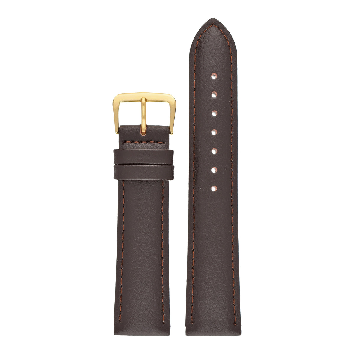 Padded Buffalo Grain Leather Watch Strap (12mm-26mm)