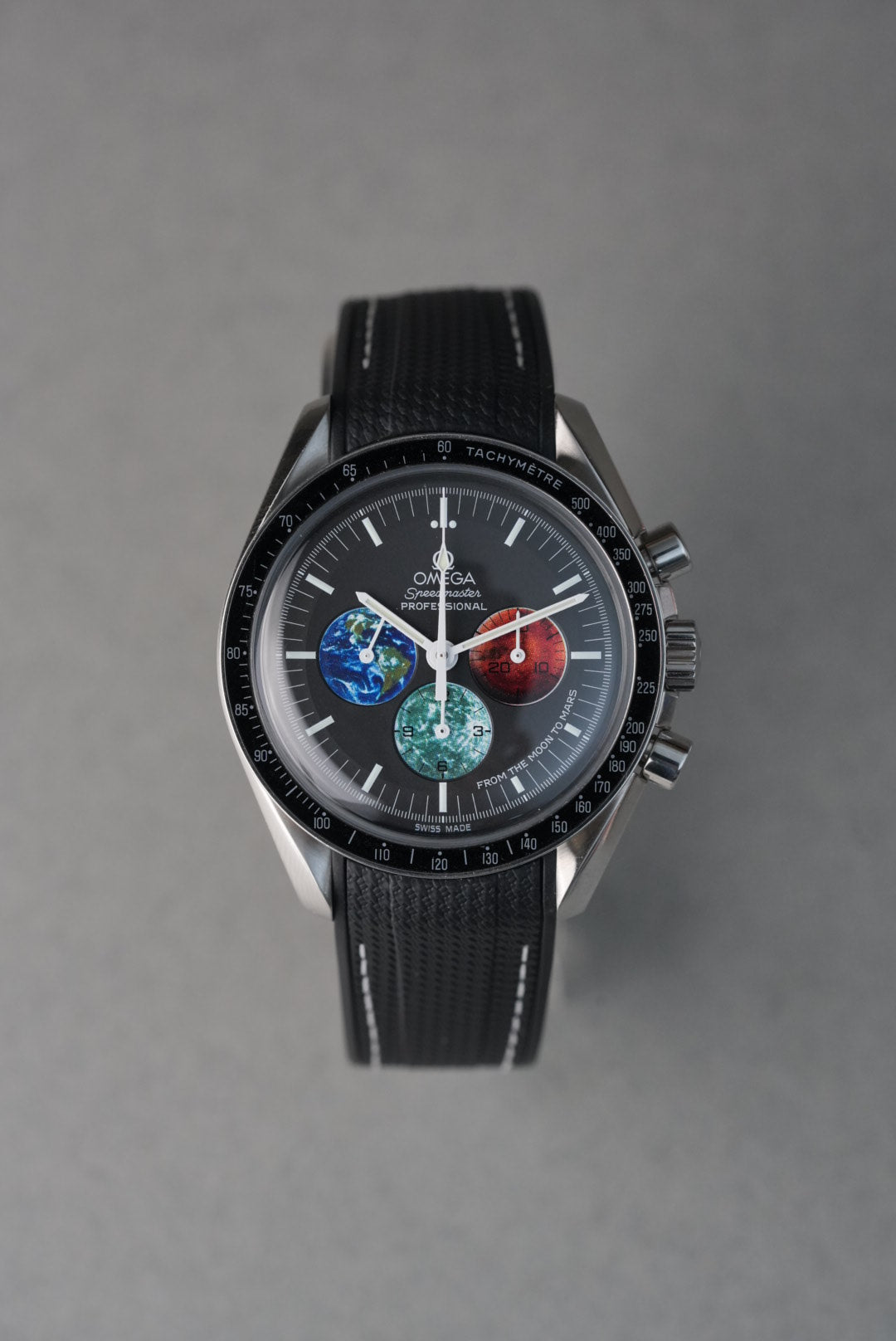 Rubber Curved Strap for OMEGA Speedmaster Professional – Black