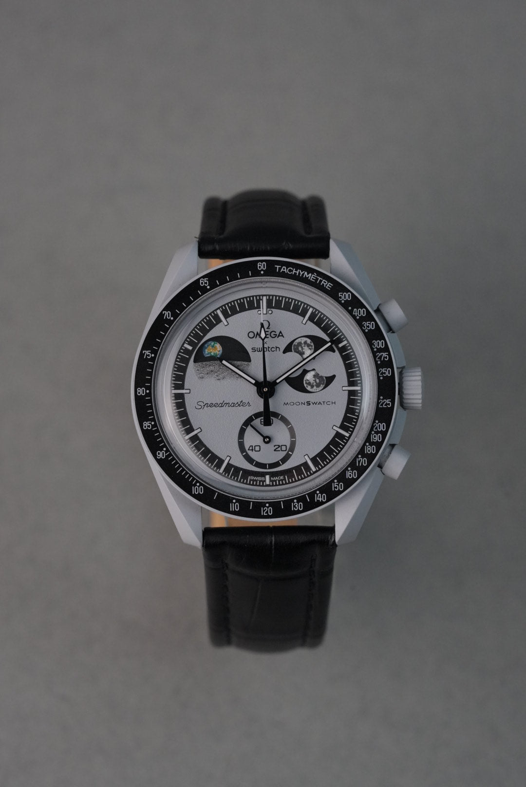 Embossed Leather Strap for Omega x Swatch MoonSwatch – Mission to