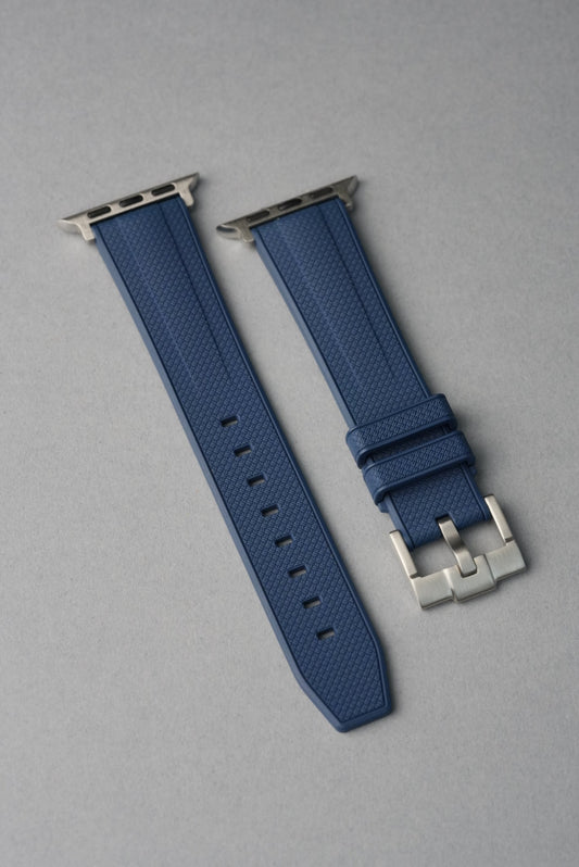 Rubber Woven Straight End Strap For Apple Watch