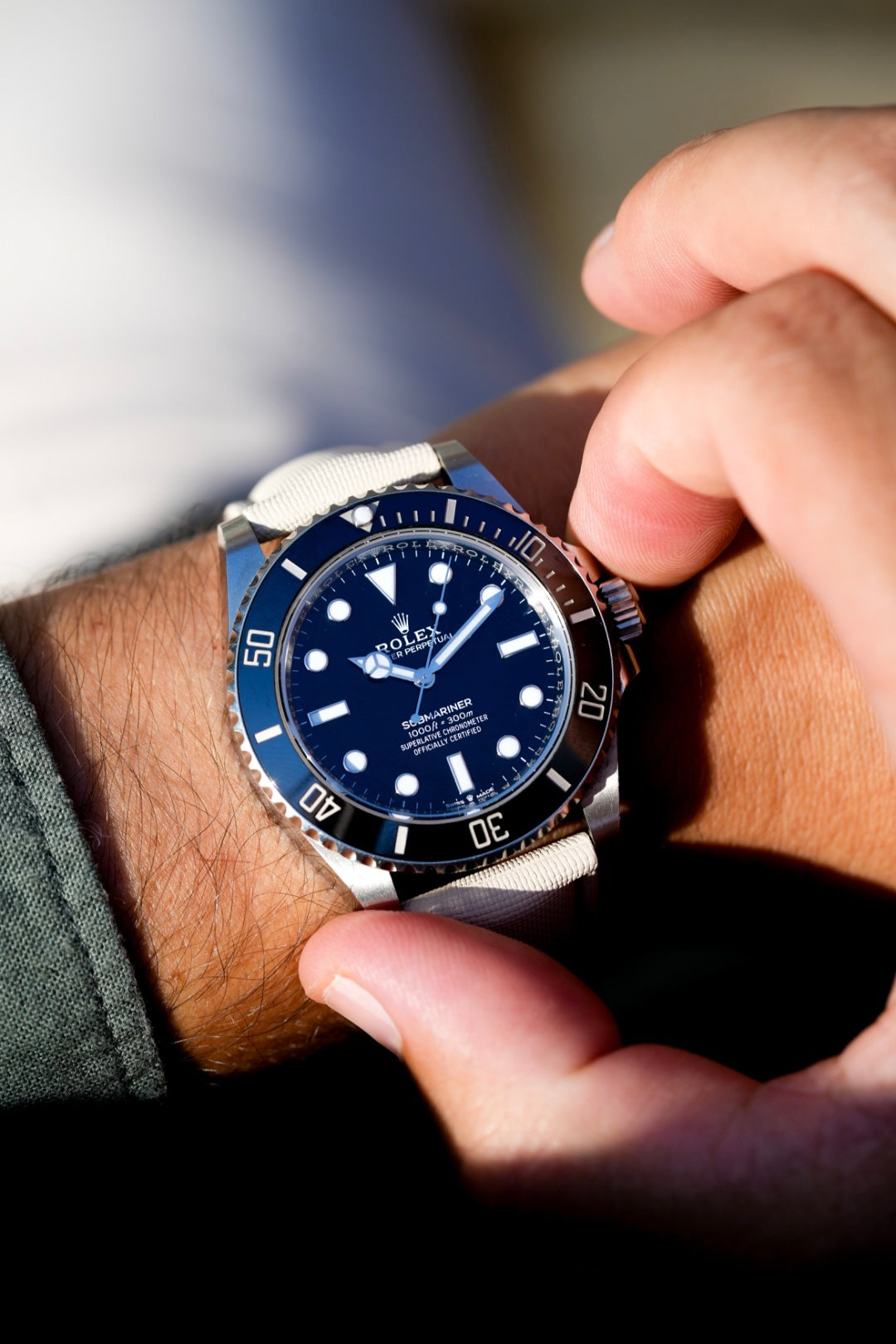 Sailcloth Effect FKM Rubber Strap with Deployant Clasp - For Rolex Submariner