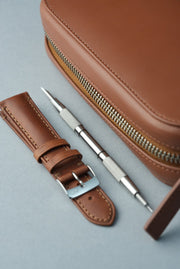 Two Watch Travel Case with Strap & Tool
