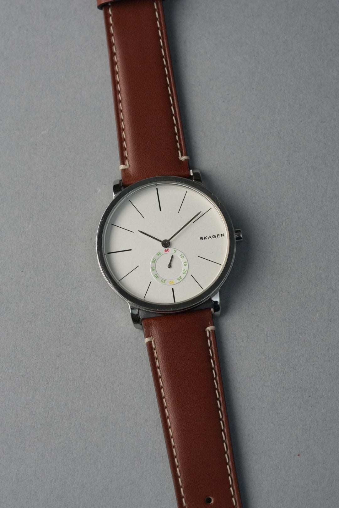 Handmade Leather Strap with Contrast Stitch – 18mm to 22mm