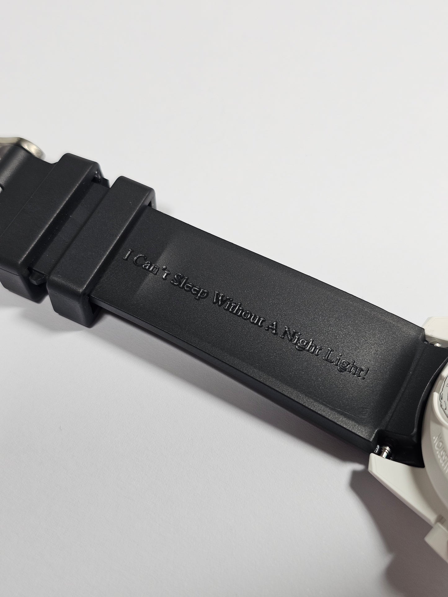 Rubber Curved Strap for Omega x Swatch MoonSwatch – Mission to the MoonPhase – Engraved Black