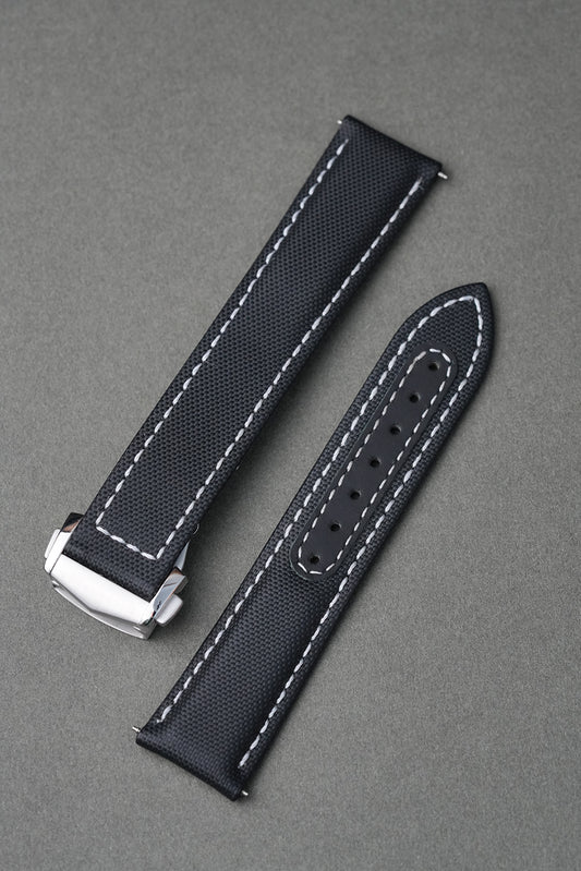 Hamilton Sailcloth Strap with Deployant Clasp