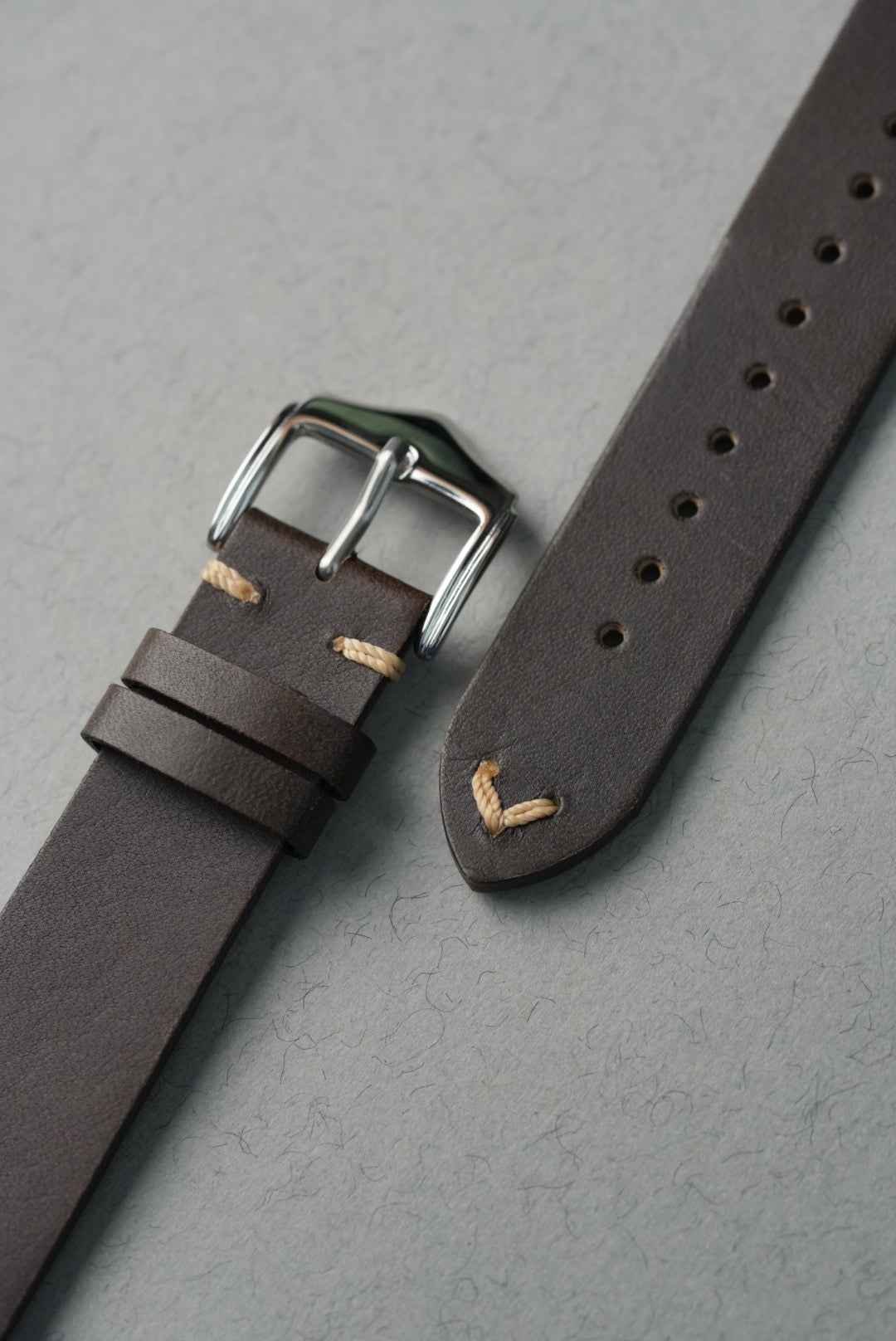 Premium brown leather MoonSwatch strap for Mission to Saturn collector