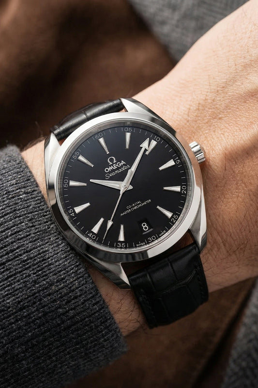 Omega Seamaster Aqua Terra 150M Alligator Embossed Leather Strap Replacement