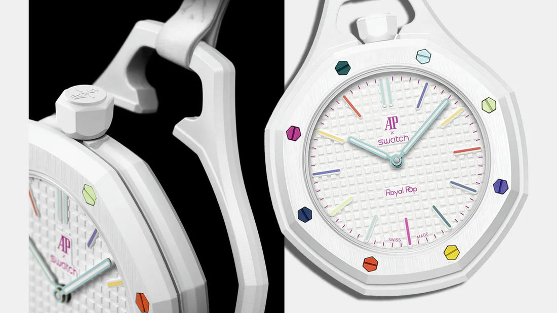 Audemars Piguet × Swatch Royal Pop Officially Revealed: Eight Pocket Watches, £335 Retail, Launching 16 May Worldwide