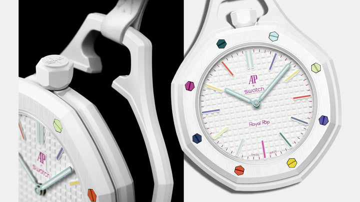 The Blue AP × Swatch Royal Pop Savonnette | Lan Ba – MGB WATCHES