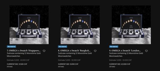 Sotheby's MoonSwatch Auction Day 1: £120K, Surprised?