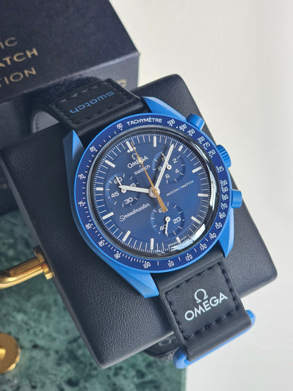 Omega x Swatch MoonSwatch Moonshine Gold Collection - Blue Moon (S033N101-108)