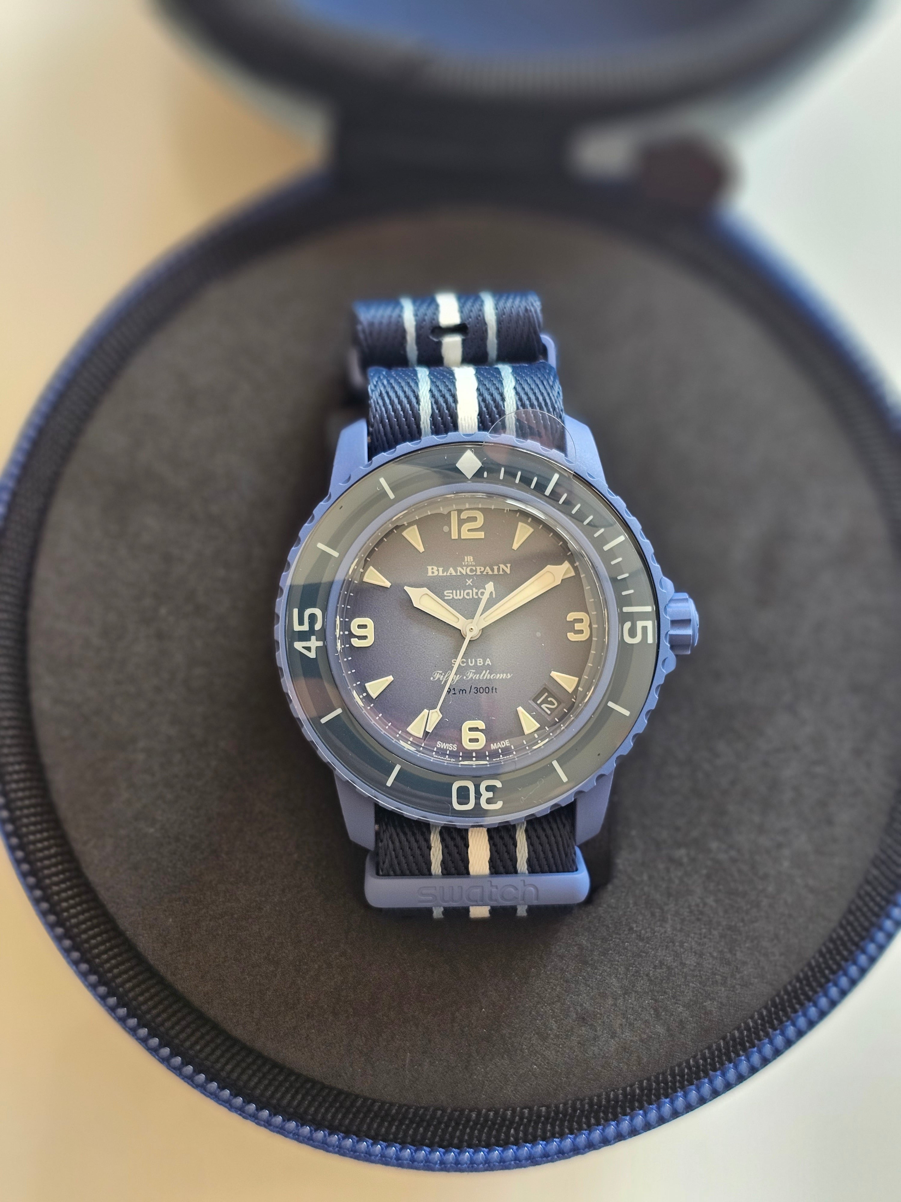 Swatch x Blancpain - Fifty Fathoms Scuba - Bioceramic - Atlantic Ocean  Edition