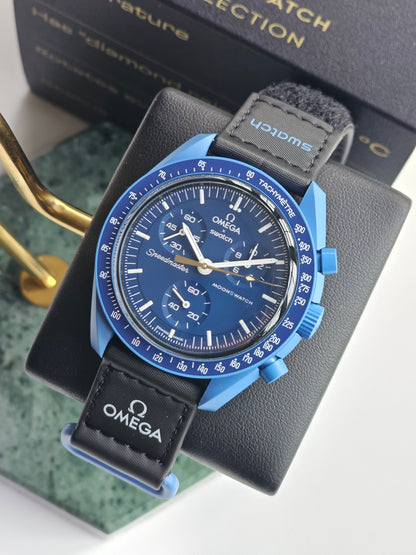 Omega x Swatch MoonSwatch Moonshine Gold Collection - Blue Moon (S033N101-108)