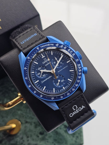 Omega x Swatch MoonSwatch Moonshine Gold Collection - Blue Moon (S033N101-108)