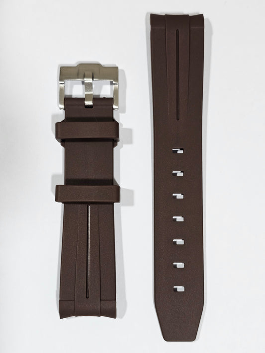 Brown Curved Silicone Strap | Omega X Swatch MoonSwatch