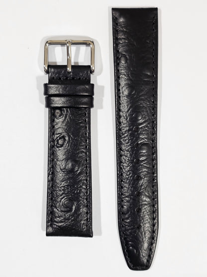 Omega X Swatch MoonSwatch Strap: Embossed Ostrich Leather - Black