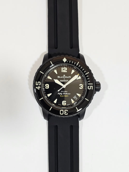 Black Silicone for Blancpain Fifty Fathoms