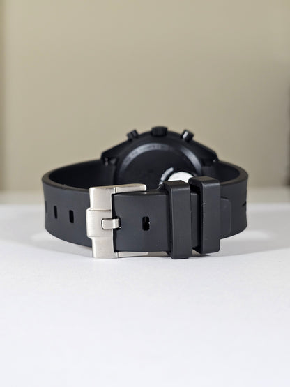 Omega X Swatch Moonphase Strap: Curved Silicone - Black Snoopy