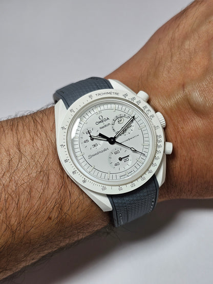 Omega X Swatch MoonSwatch Strap: Rubber Woven - Grey