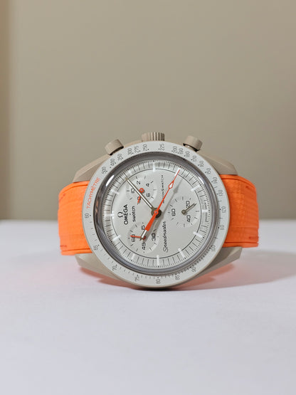 Omega X Swatch MoonSwatch Strap: Rubber Woven - Orange