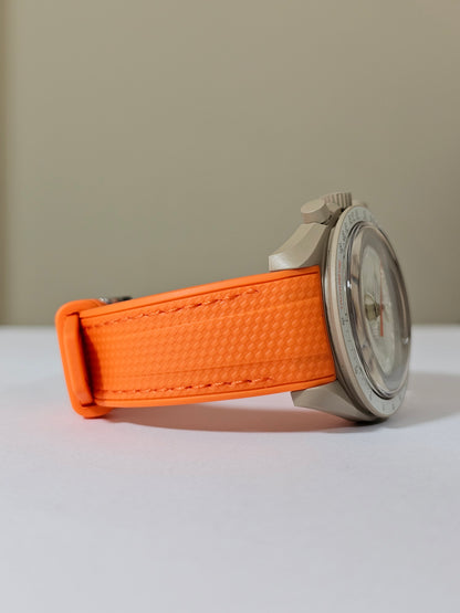 Omega X Swatch MoonSwatch Strap: Rubber Woven - Orange