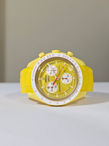 Omega X Swatch MoonSwatch Strap: Rubber Woven - Yellow