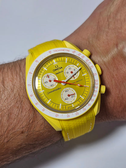 Omega X Swatch MoonSwatch Strap: Rubber Woven - Yellow