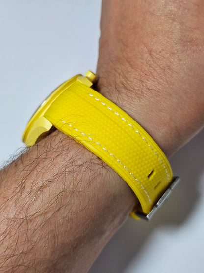 Omega X Swatch MoonSwatch Strap: Rubber Woven - Yellow