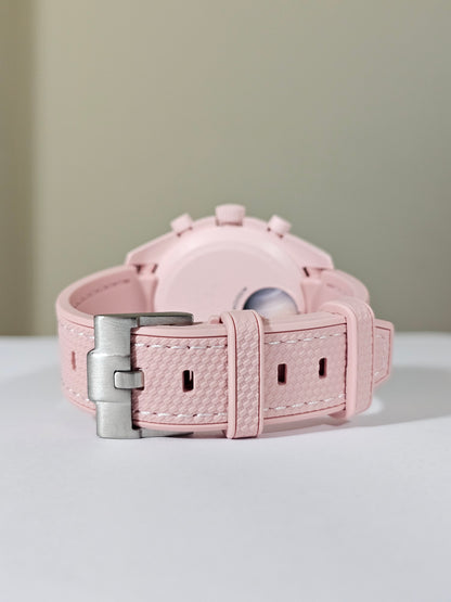 Omega X Swatch MoonSwatch Strap: Rubber Woven - Pink