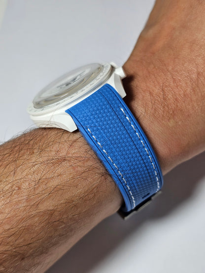 Omega X Swatch MoonSwatch Strap: Silicone Rubber Woven - Blue