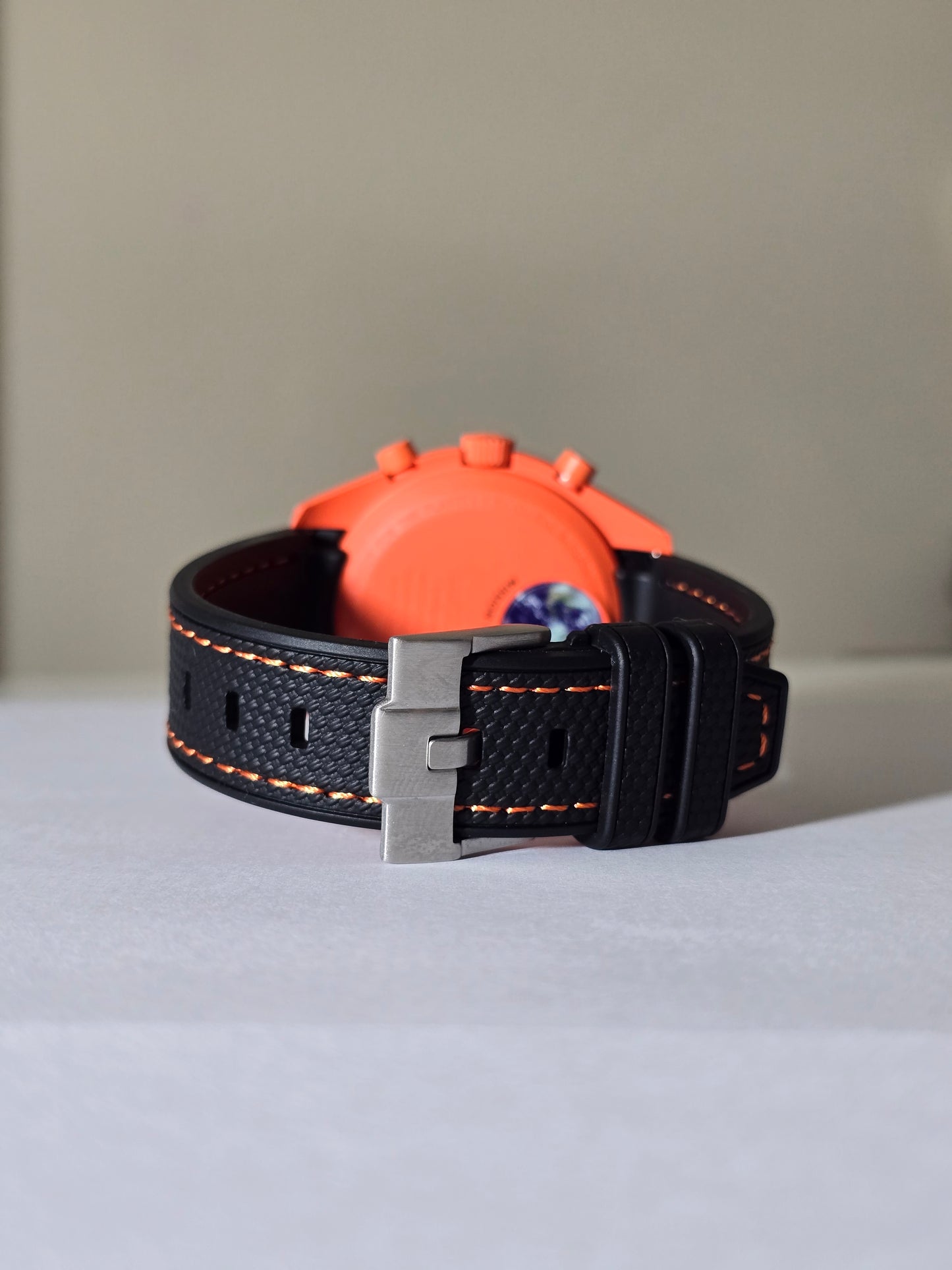 Rubber Woven Strap | Omega X Swatch Lava MoonSwatch
