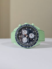 Omega X Swatch MoonSwatch Strap: Rubber Woven - Light Green