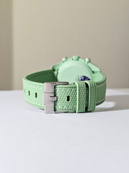 Omega X Swatch MoonSwatch Strap: Rubber Woven - Light Green